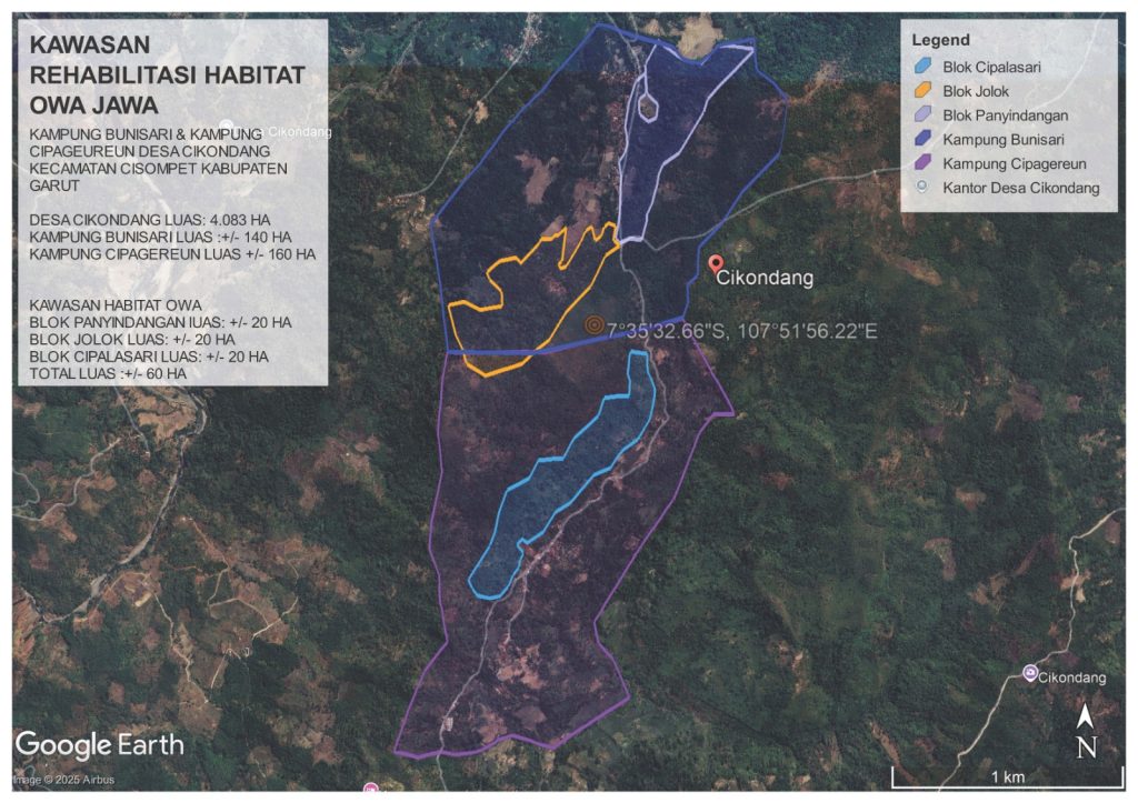 Peta Kawasan Rehabilitasi Owa Jawa Sumber: REKAPALA